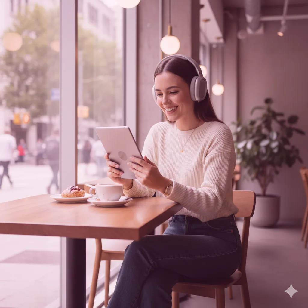 Estilo de vida - aprendiendo en una cafetería